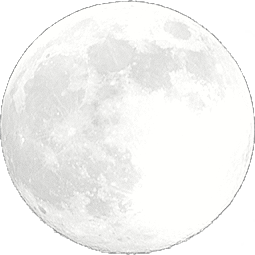 a giant moon with pixelated edges overlays a spattering of small stars across a black night sky